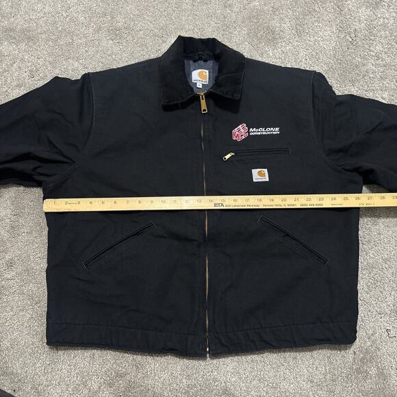 Vintage Carhartt Jacket Mens XL Detroit J001 BLK Black Blanket Lined Made in USA - Picture 7 of 8